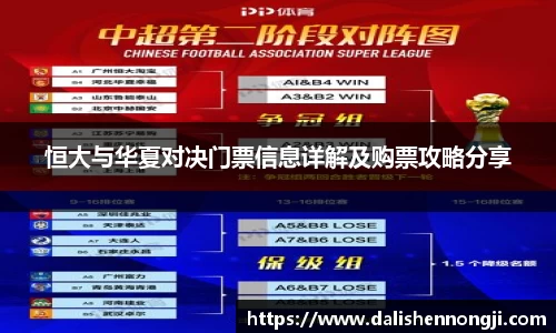 恒大与华夏对决门票信息详解及购票攻略分享